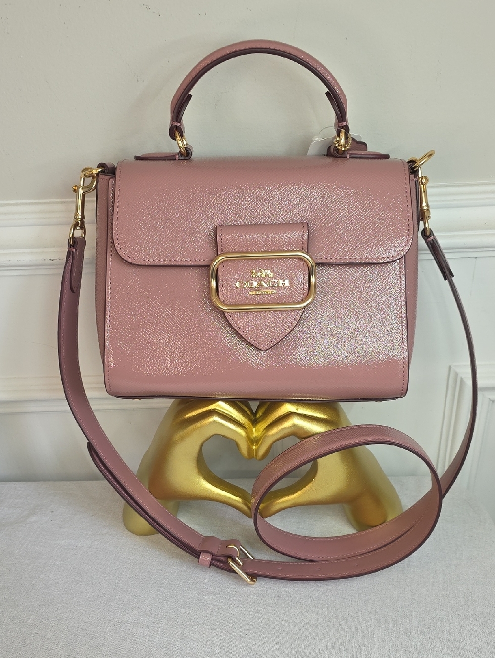 Coach Morgan Top Handle Satchel in Dusty Pink NWT
